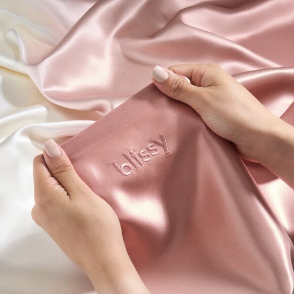 NEW Blissy Ombré Collection 100% Mulberry Silk Pillowcase - Rose Gold Ombre - Picture 2 of 9